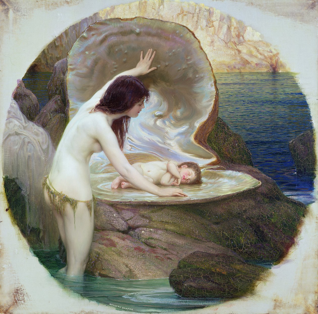 A Water Baby, ca. 1900 (olie på lærred) af Herbert James Draper