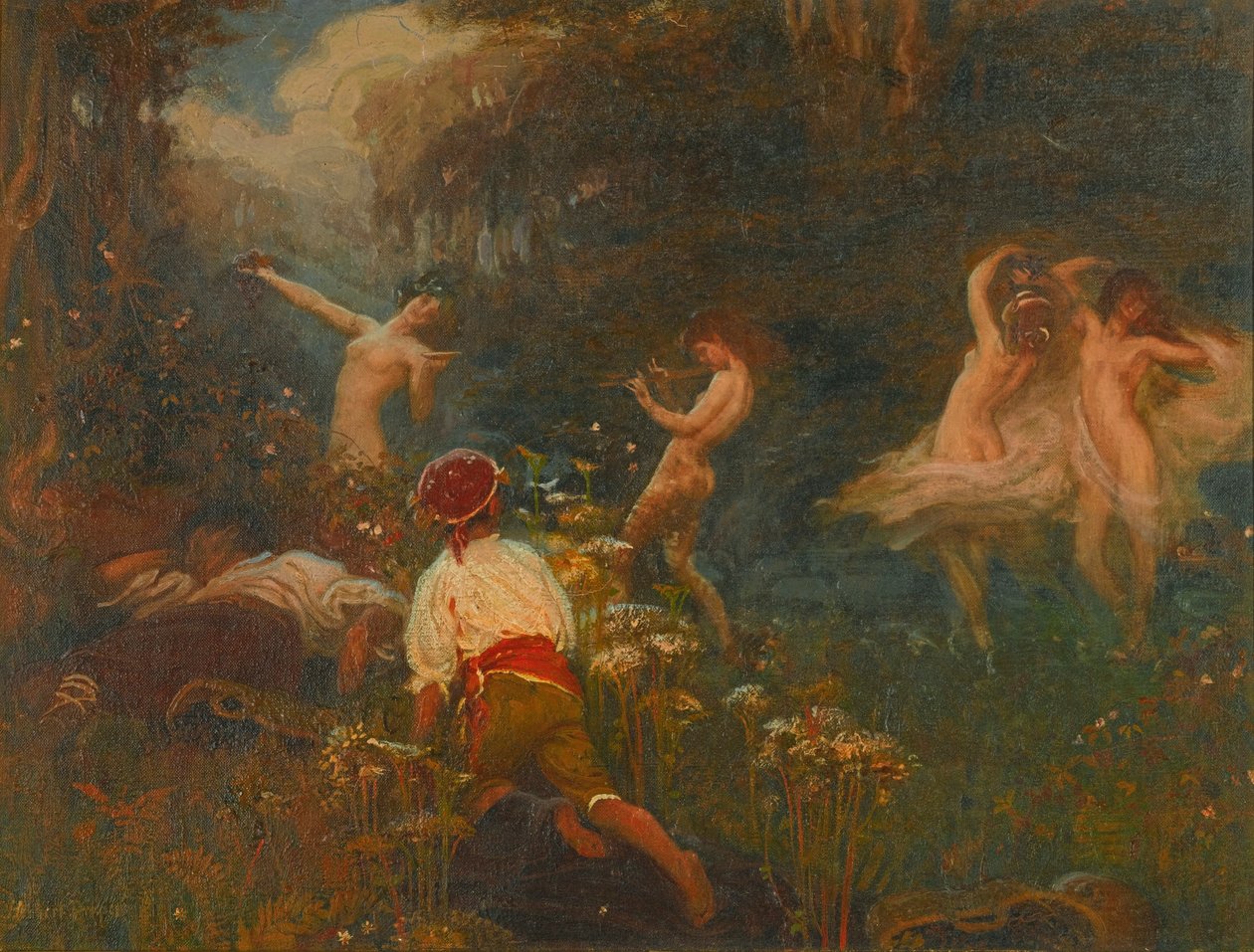 Første skitse til The Vintage Morn af Herbert James Draper
