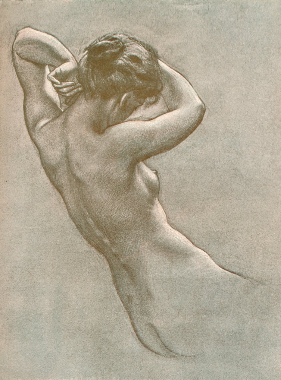 Undersøgelse for Prospero Summoning Nymphs and Deities, c1902, 1903 af Herbert James Draper