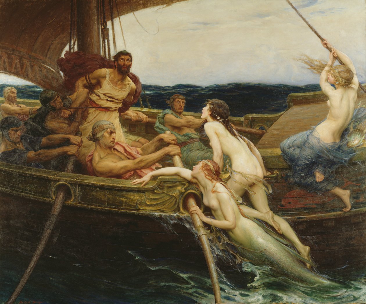 Odysseus og sirenerne af Herbert James Draper