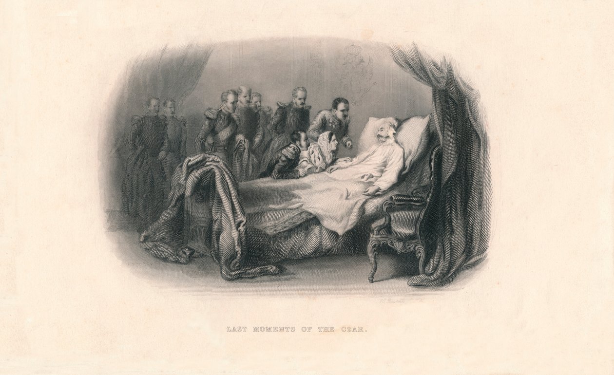 Czarens sidste øjeblikke, c1857. af Herbert Bourne