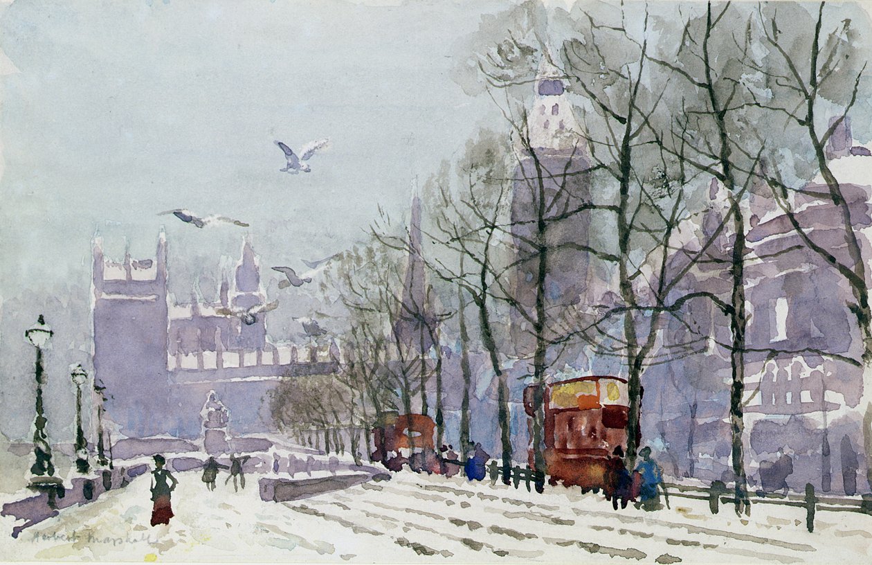 A Winters Day, Westminster (wc) af Herbert Menzies Marshall