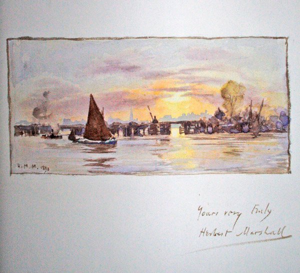 Solnedgang på Themsen af Herbert Menzies Marshall