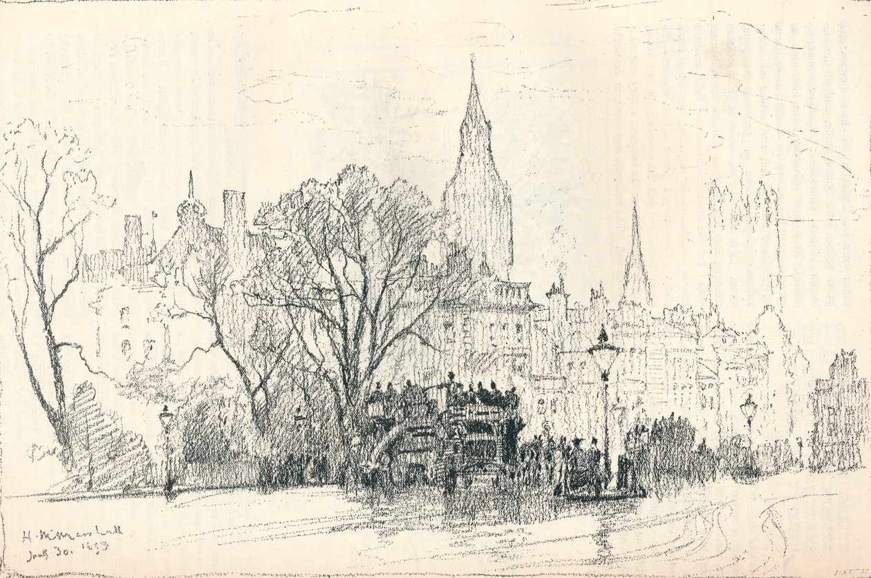 Whitehall, c1893 af Herbert Menzies Marshall