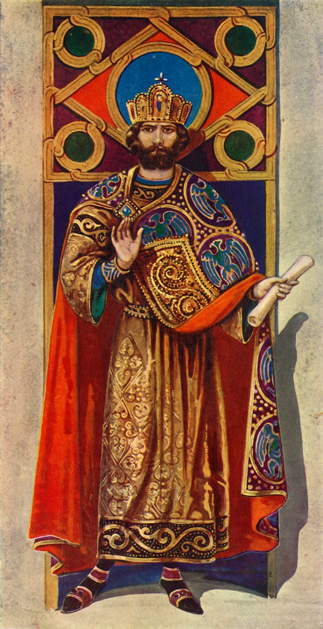En byzantinsk kejser fra det ottende og niende århundrede, e.Kr., 1924. af Herbert Norris