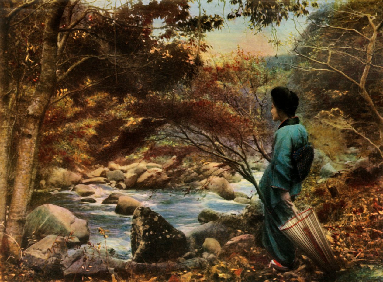 Efterår ved Miyanoshita, 1910. af Herbert Ponting