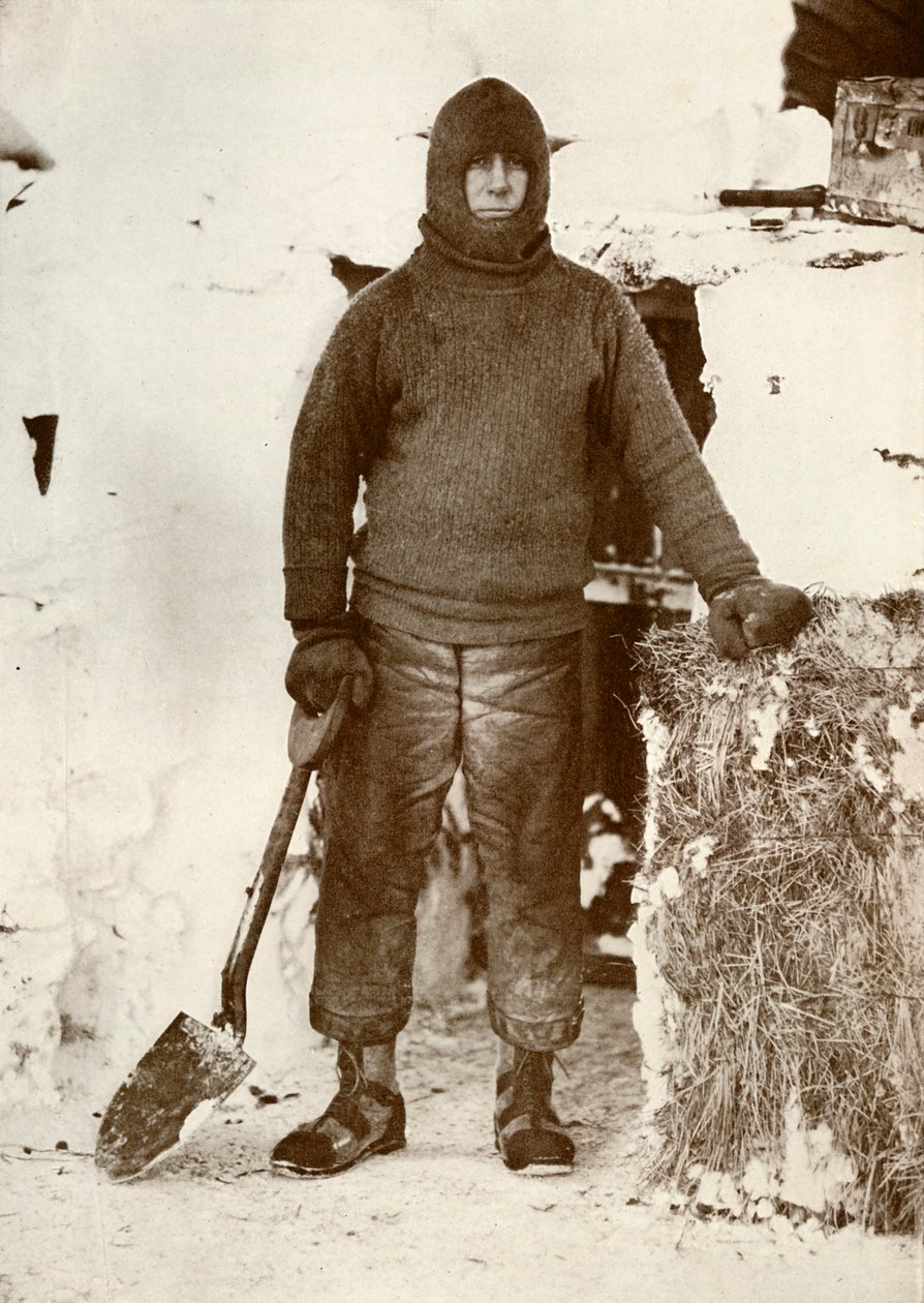 Kaptajn L. E. G. Oates ved stalddøren, 30. august 1911, 1913 af Herbert Ponting