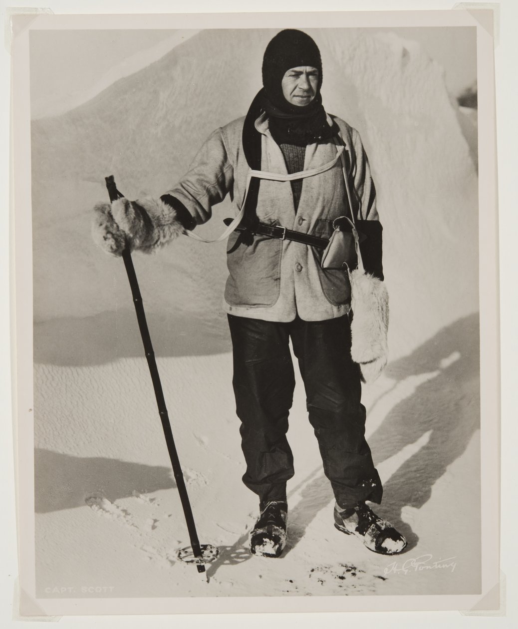 Kaptajn Scott (1868-1912) under Terra Nova-ekspeditionen (1910-13) til Sydpolen (bromidtryk) af Herbert Ponting