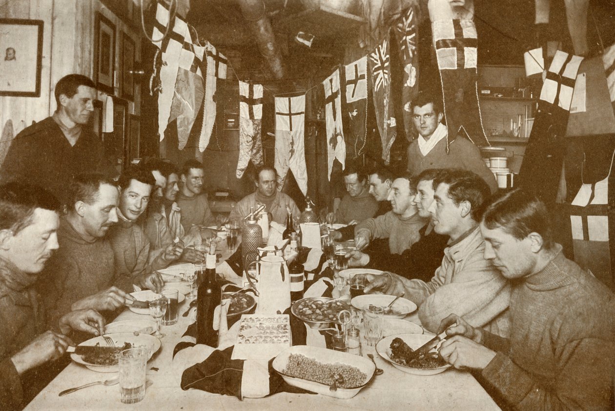 Kaptajn Scotts sidste fødselsdagsmiddag, 6. juni 1911, 1913 af Herbert Ponting