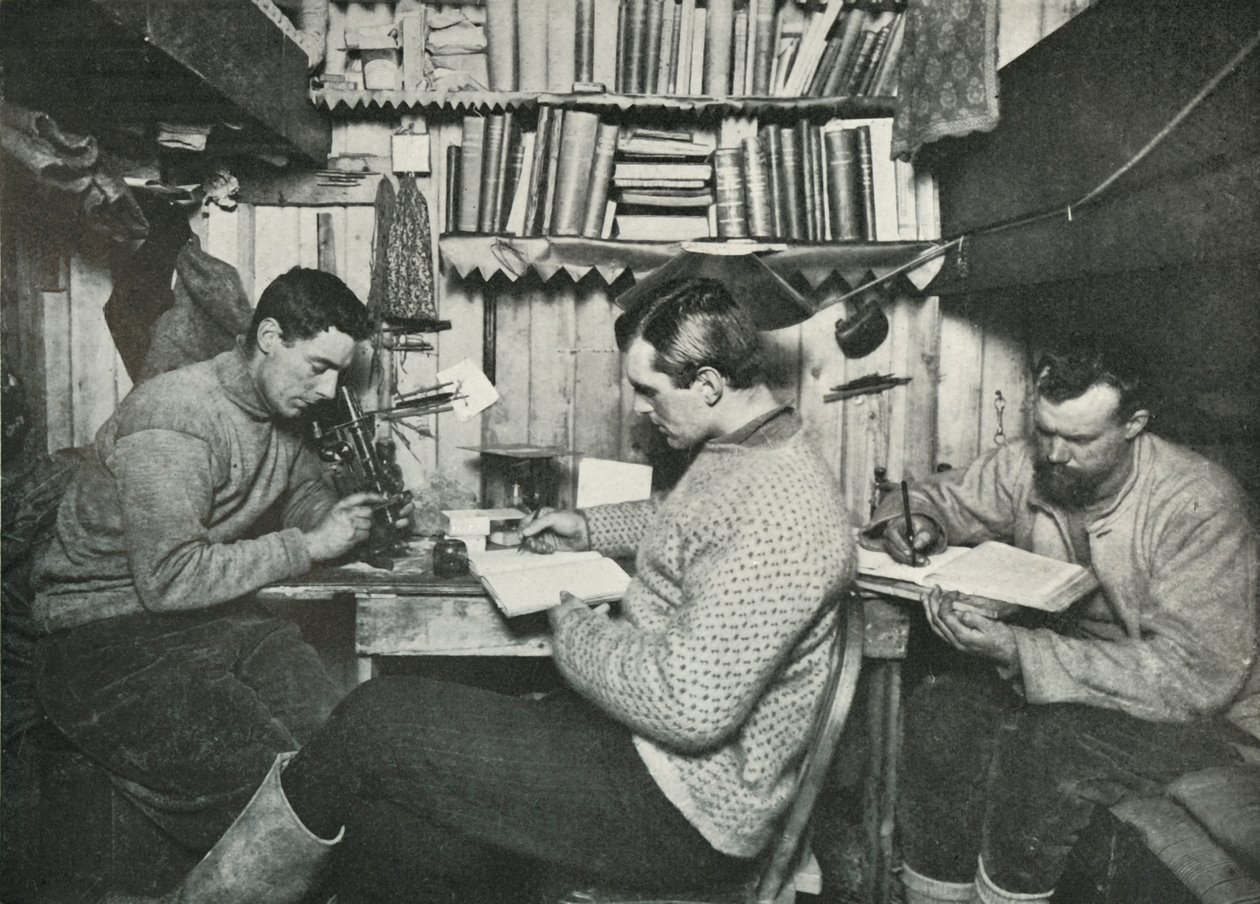 Debenham, Gran og Taylor i deres aflukke, 18. maj 1911, 1913 af Herbert Ponting