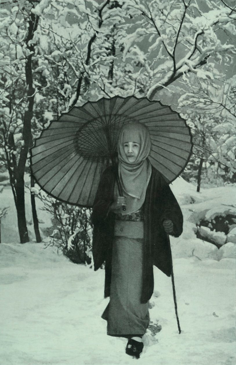 december i Japan, 1910. af Herbert Ponting