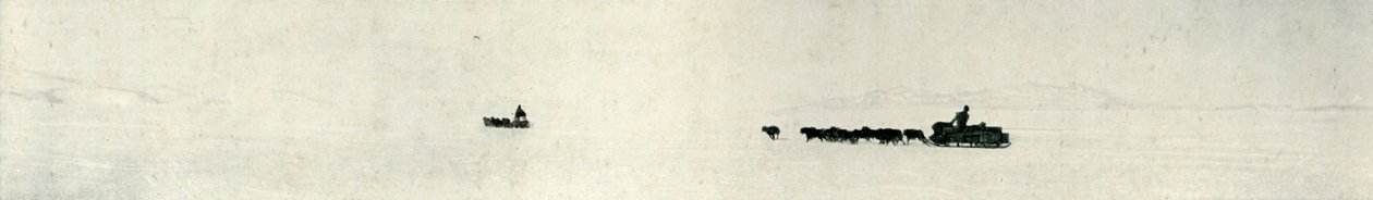 Hunde galopperer mod barrieren, c1911, 1913 af Herbert Ponting