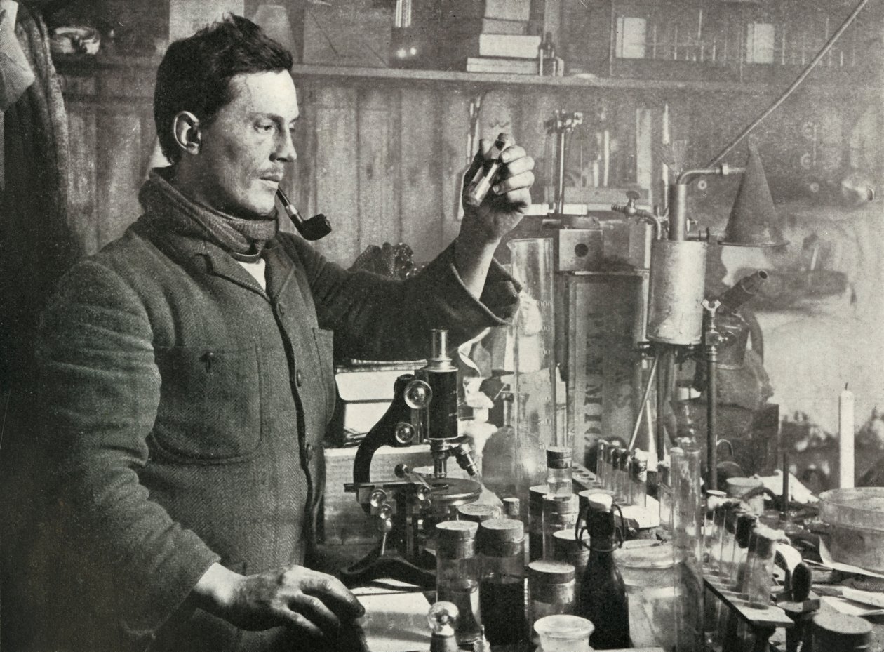 Dr. Atkinson i hans laboratorium, 15. september 1911, 1913 af Herbert Ponting