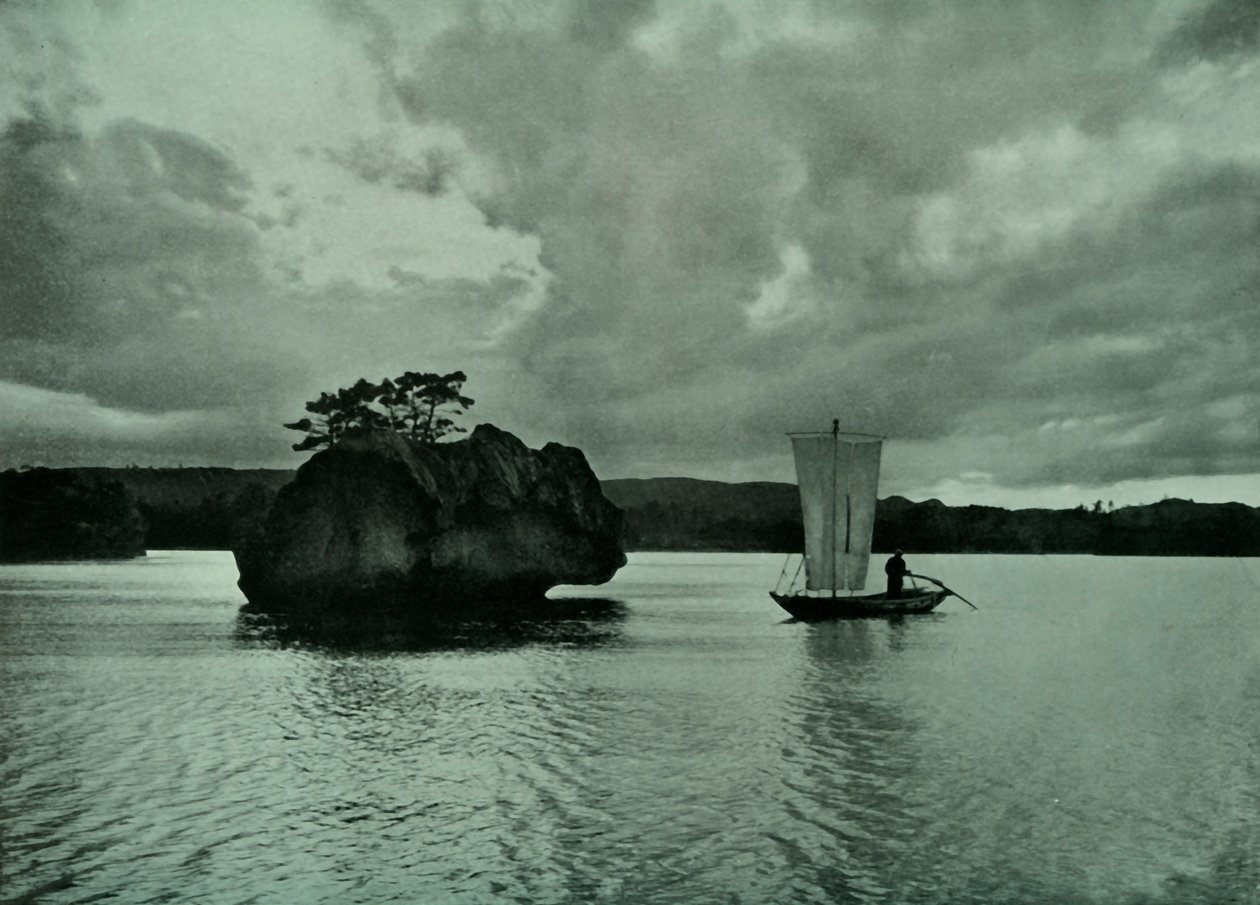 Aften på Indlandshavet, 1910. af Herbert Ponting