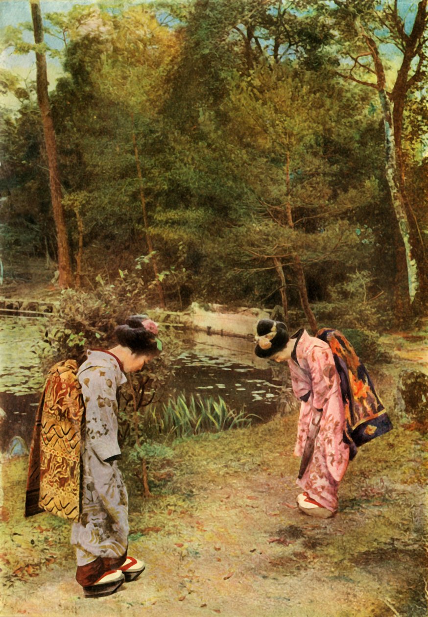 Hilsen på tempelområdet, 1910. af Herbert Ponting