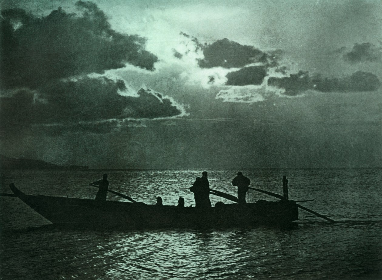 Moonlight at Shizu-Ura, 1910. af Herbert Ponting