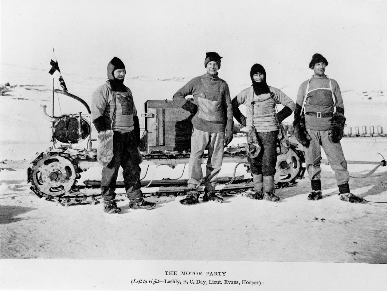 Motorfest - Lashly, Day, Evans og Hooper, 1911 af Herbert Ponting