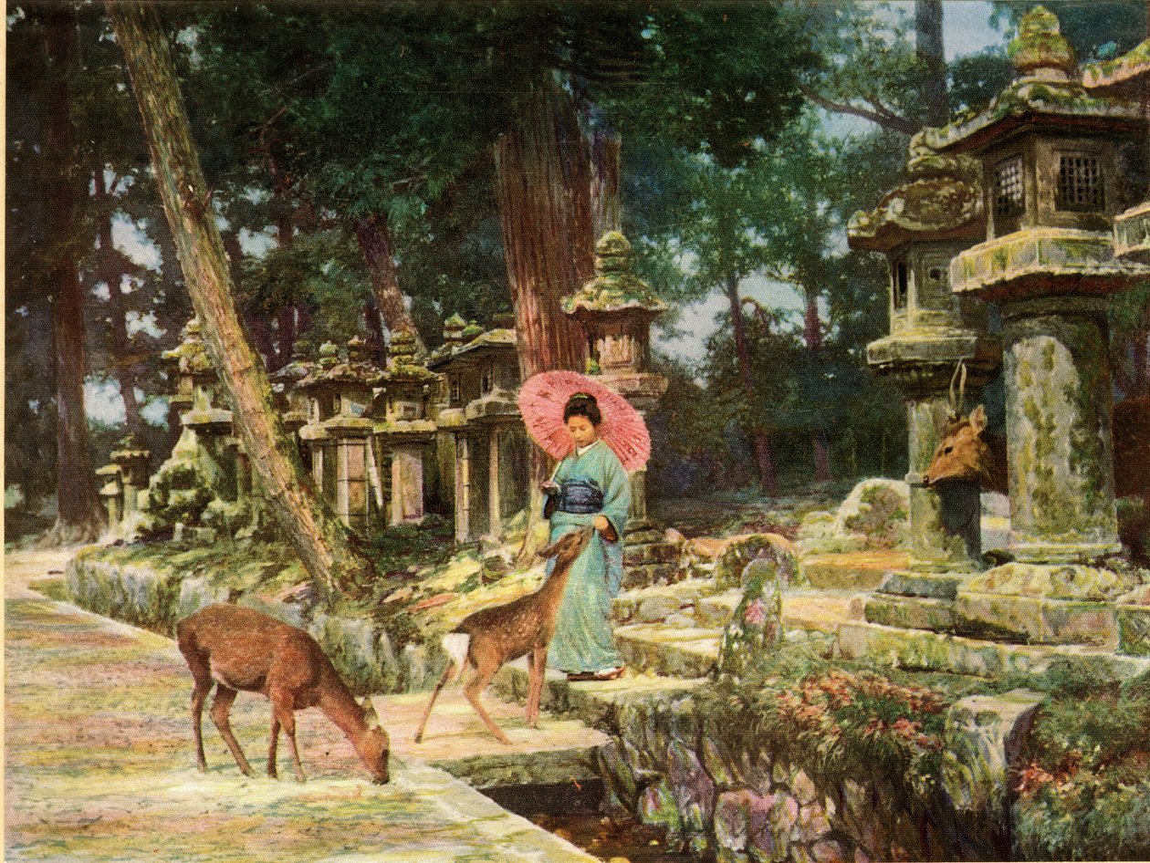Nara, hjertet af det gamle Japan, 1910. af Herbert Ponting