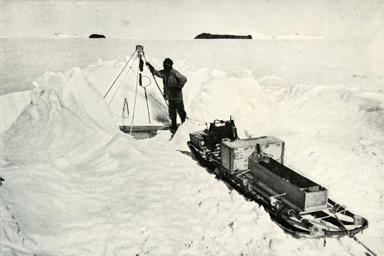Nelson og hans udstyr, c1911, 1913 af Herbert Ponting