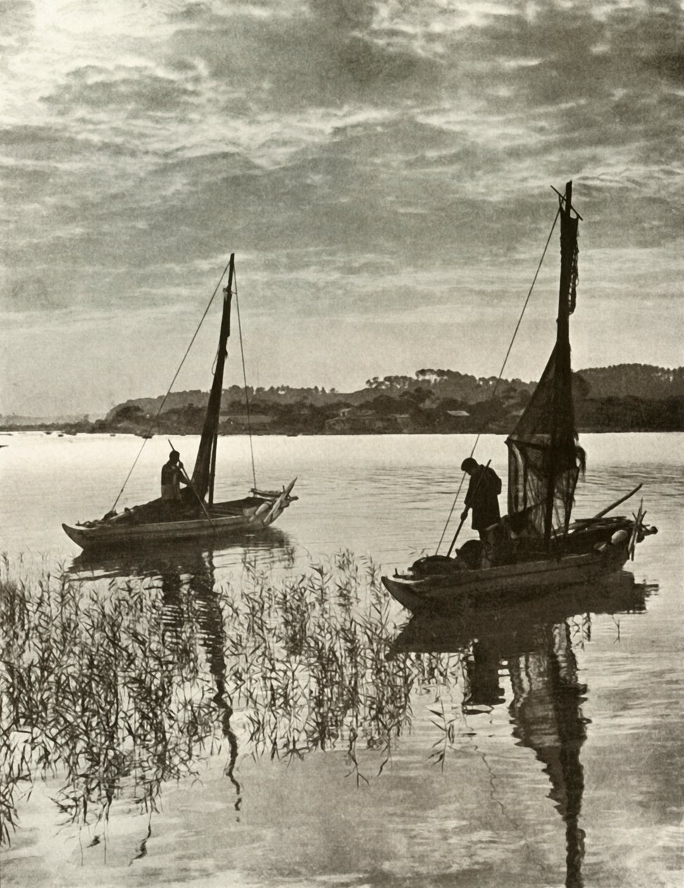 Ved Tokyo-bugten, 1910. af Herbert Ponting