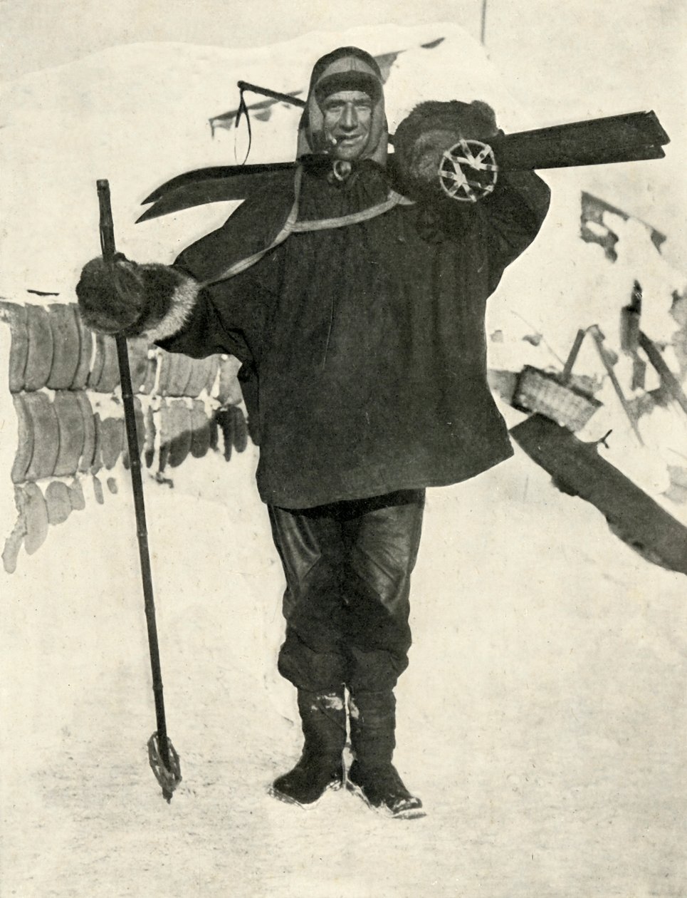 Underofficer Crean, der modtog Albert-medaljen, 1911, 1913 af Herbert Ponting