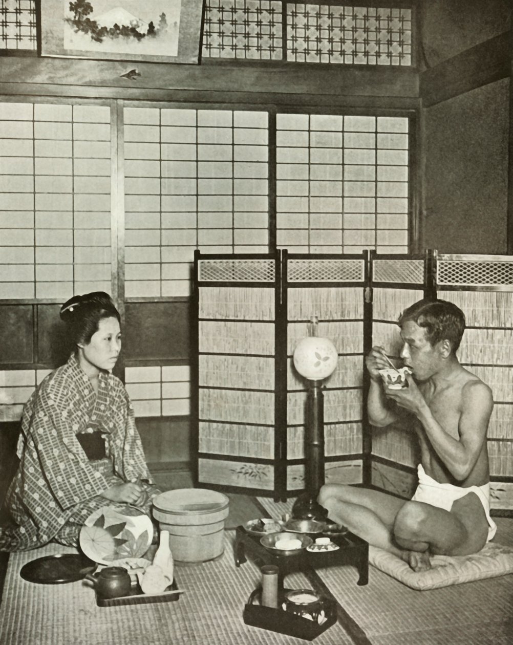 Sommer negligee i Kumamoto, 1910. af Herbert Ponting