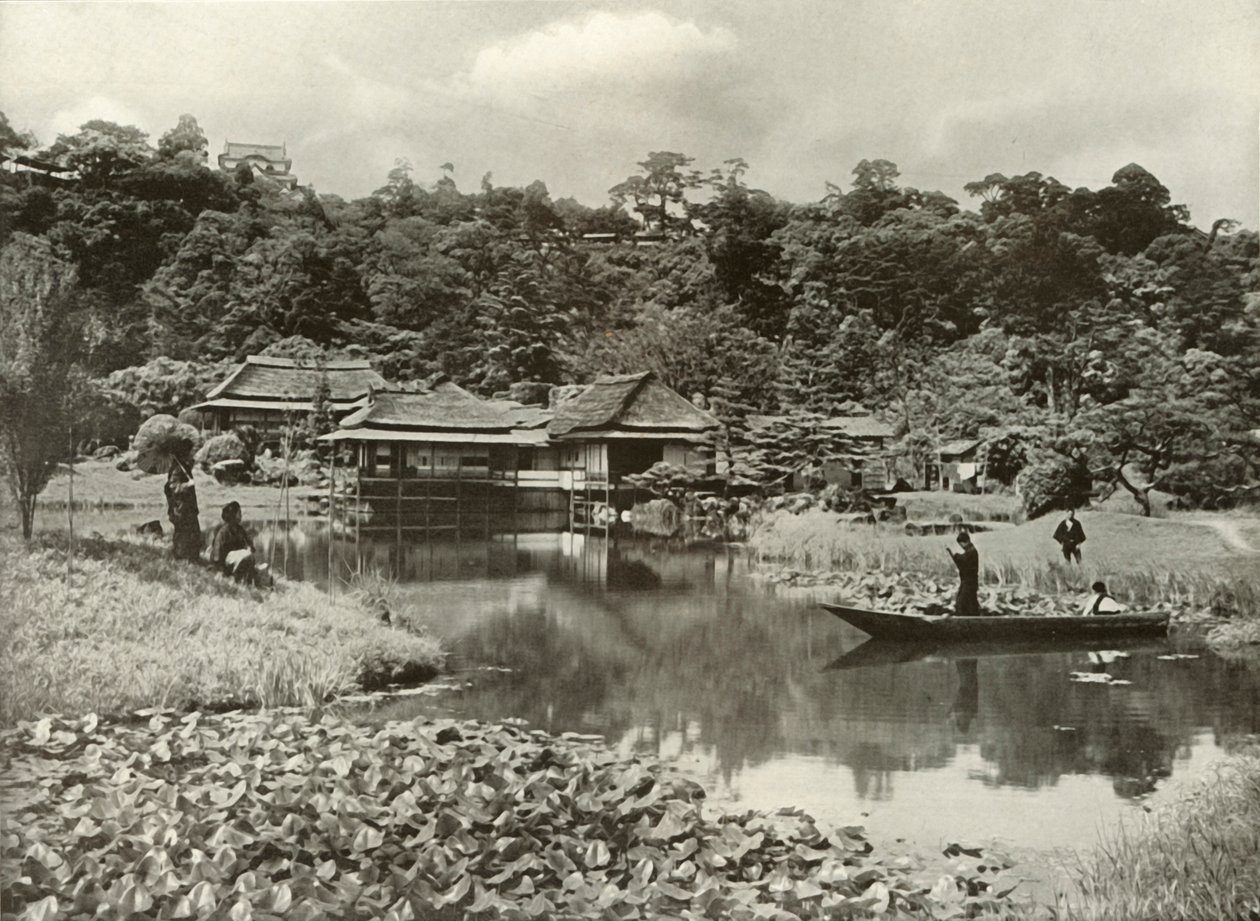 Ha-Kei-Tei kro og have ved Hikone, 1910. af Herbert Ponting