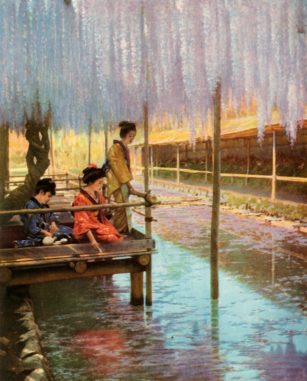 Under de lilla Wistarias, 1910. af Herbert Ponting