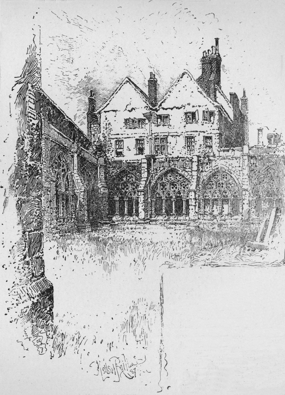 The Cloisters, Westminster Abbey, 1890 af Herbert Railton