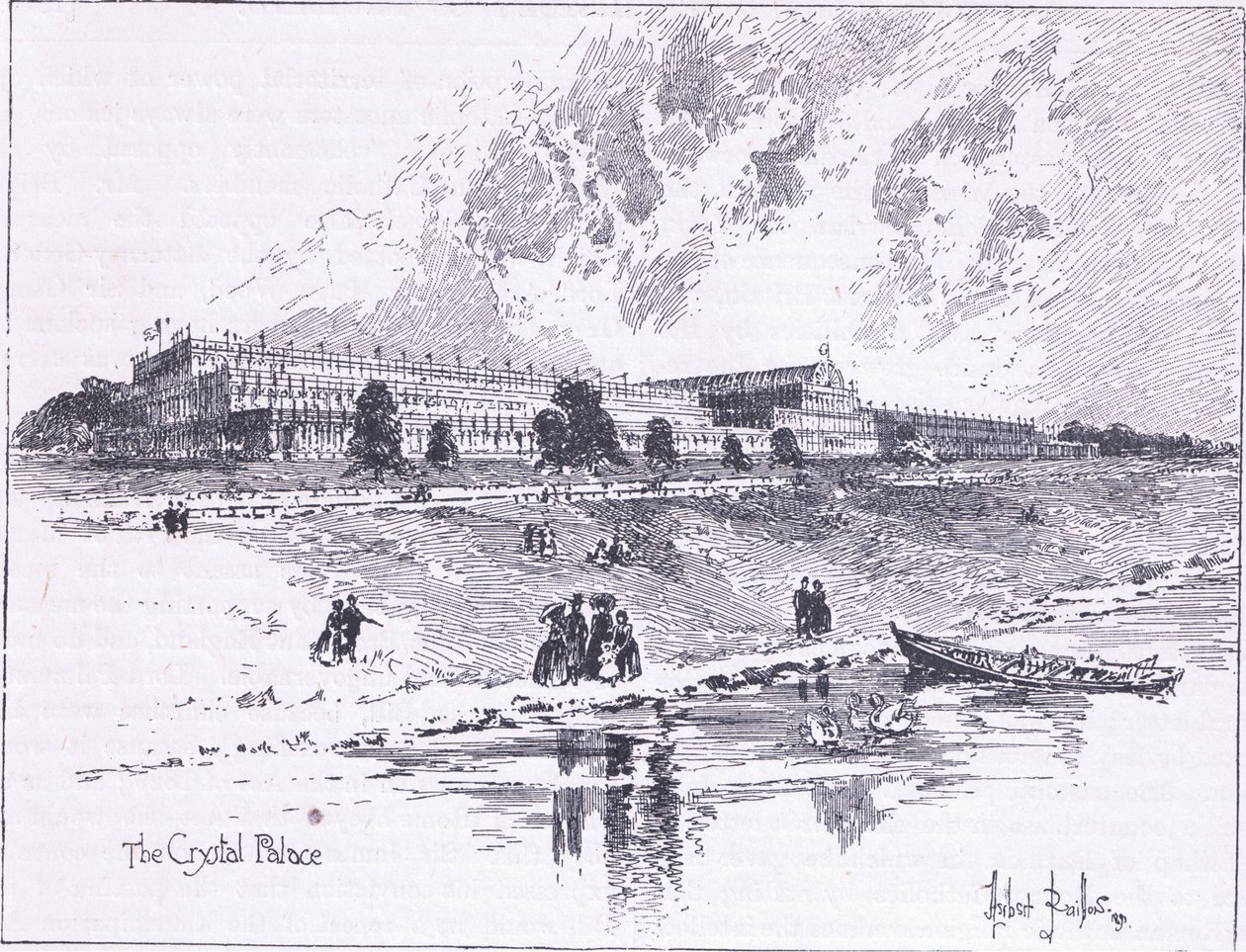 Crystal Palace i Hyde Park London, 1851 e.Kr af Herbert Railton