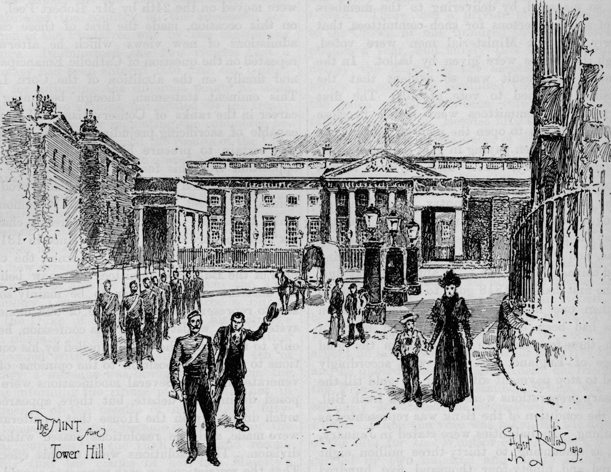 The Royal Mint, London, 19. århundrede 1906. af Herbert Railton