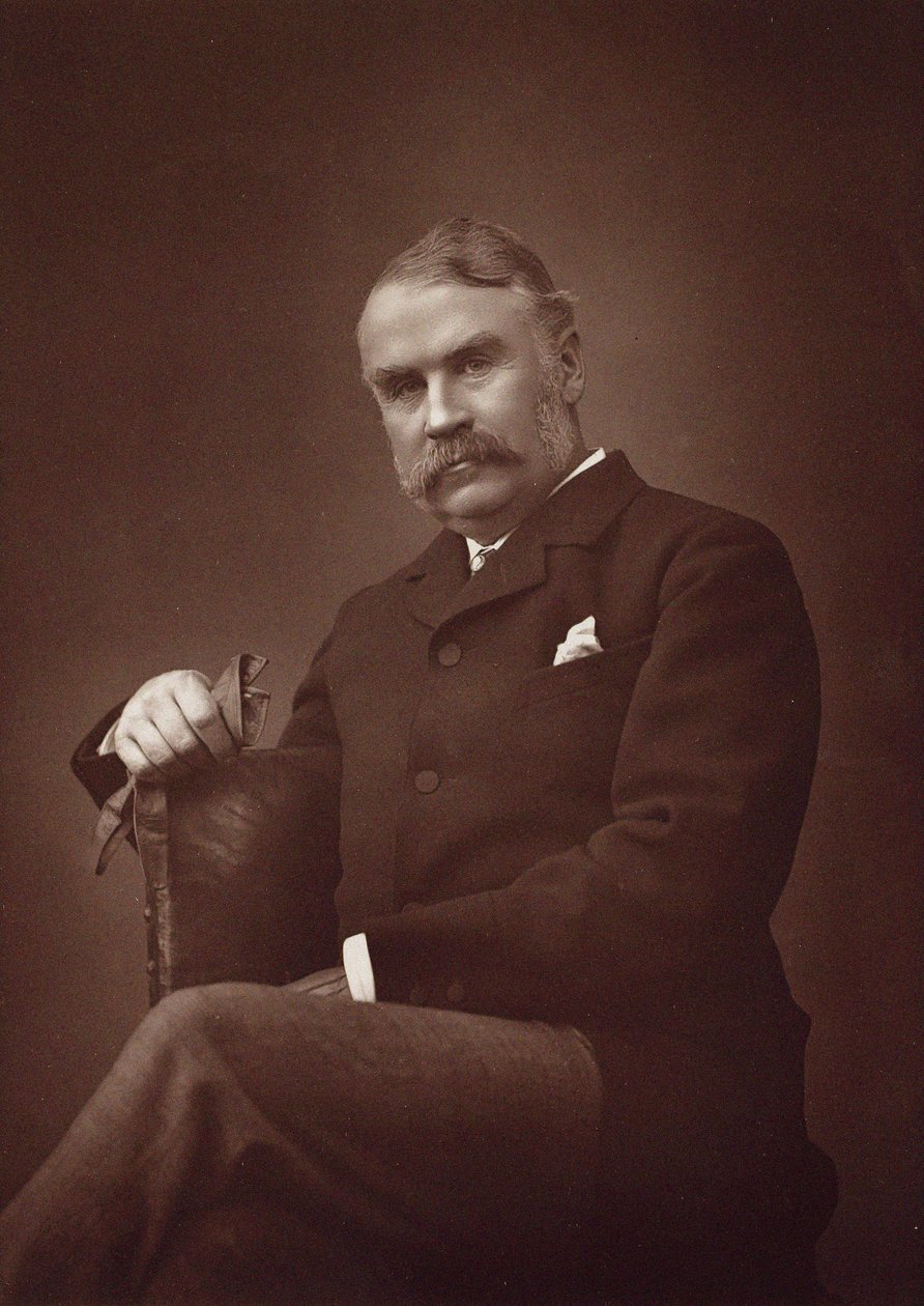 Portræt af Sir William Schwenck Gilbert 1836-1911. af Herbert Rose Barraud