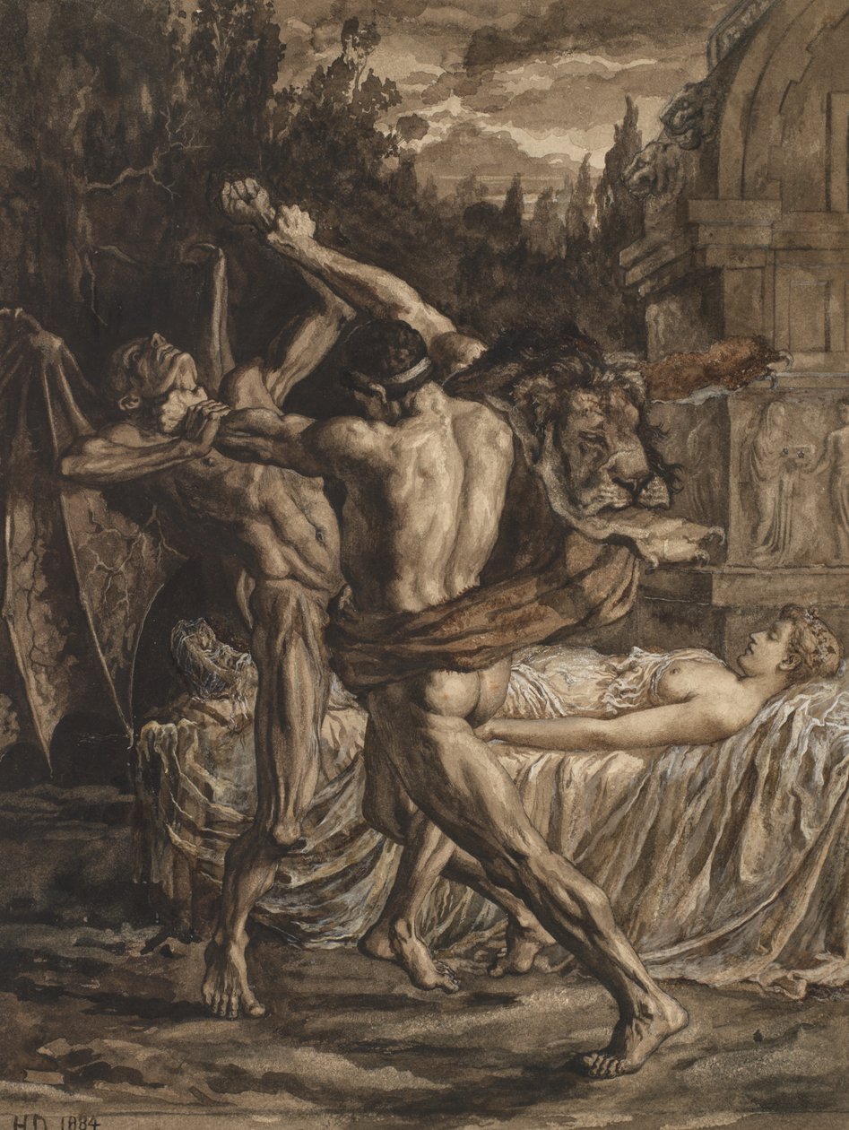 Herkules kæmper med Døden om Alcestis