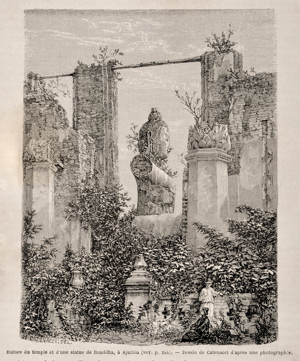 Ruinerne af Wat Phra Mongkok Bopit, Ayutthaya af Hercule Catenacci