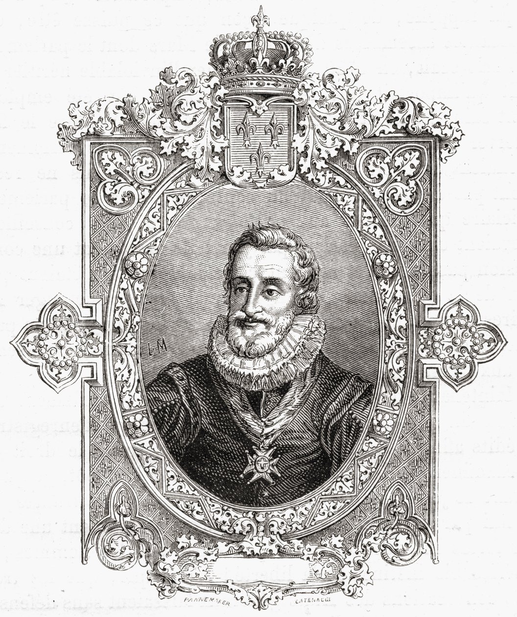Henri IV, graveret af Pannemaker-Ligny, fra 