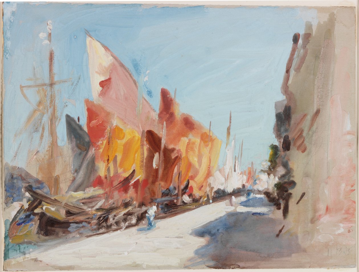 Chioggia, Både på kajen af Hercules Brabazon Brabazon