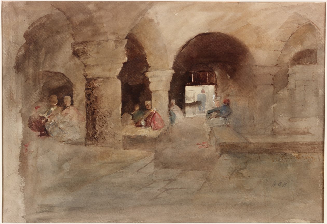 Market Place, Tanger (kropsfarve) af Hercules Brabazon Brabazon