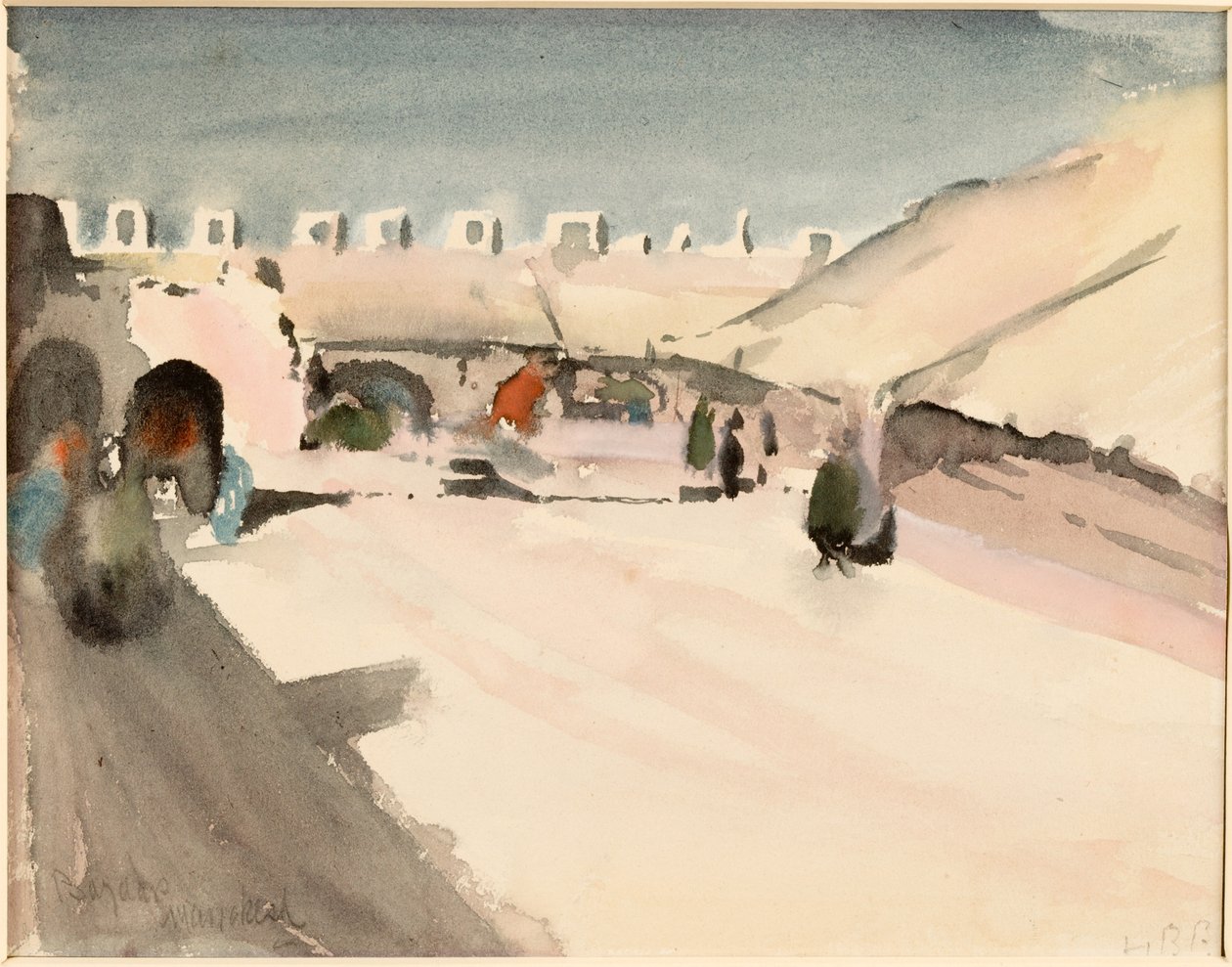 Tangier (pastel og toilet på papir) af Hercules Brabazon Brabazon