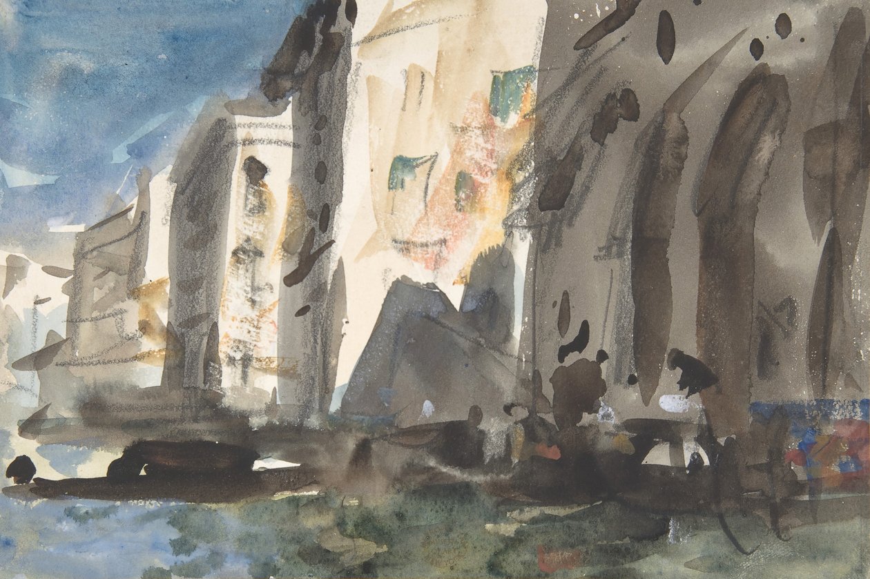 Bro over Canal Grande, Venedig, 1800-tallet. af Hercules Brabazon Brabazon
