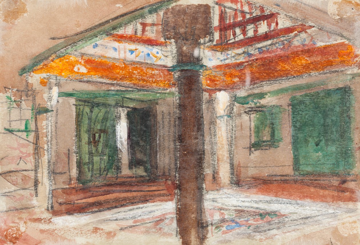 Interiør af et eksotisk palads, ca. 1867. af Hercules Brabazon Brabazon