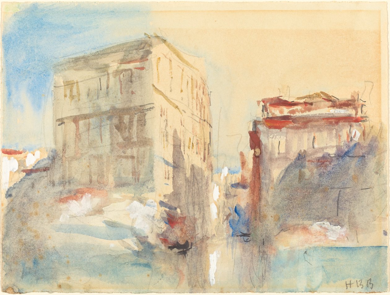 Paladser ved Canal Grande i Venedig af Hercules Brabazon Brabazon