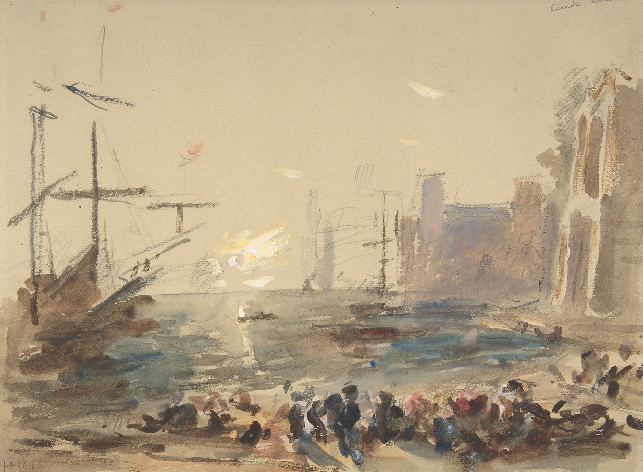 Seascape recto, ubeskrivelig skitse, 1840-1906. af Hercules Brabazon Brabazon