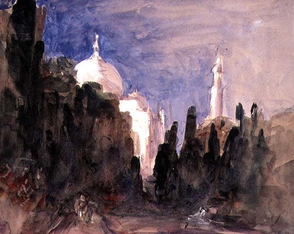 Taj Mahal-haverne af Hercules Brabazon Brabazon