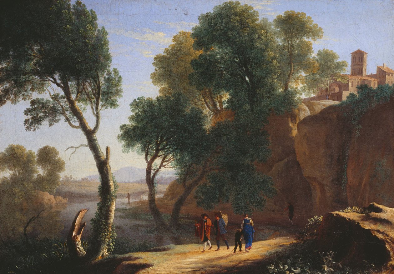 Et italiensk landskab af Herman van Swanevelt