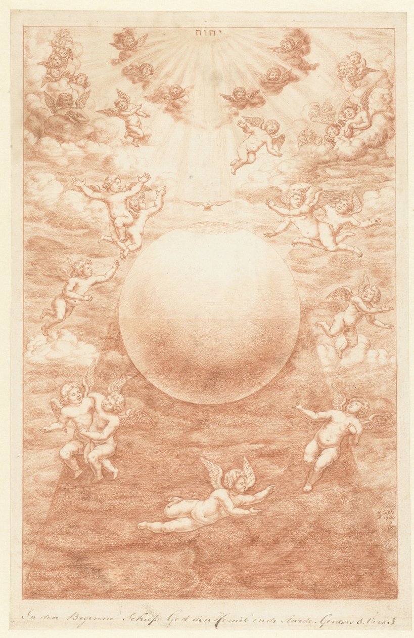 Skabelsen af ​​himmel og jord I begyndelsen skabte Gud himlen og jorden (titel på objekt) The Creation (serietitel) af Herman Coets