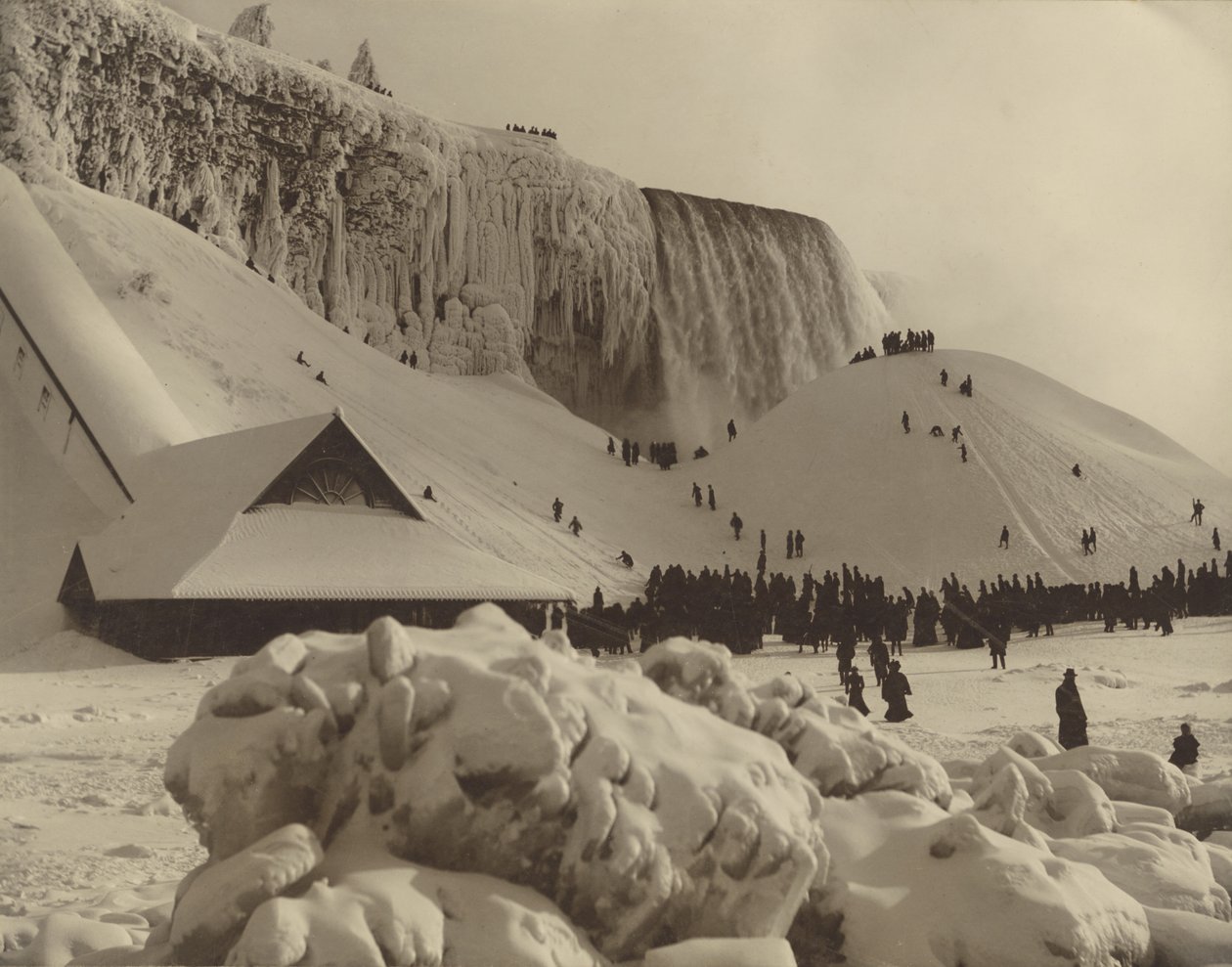 Udsigt over Niagara Falls om vinteren af Herman F. Nielson
