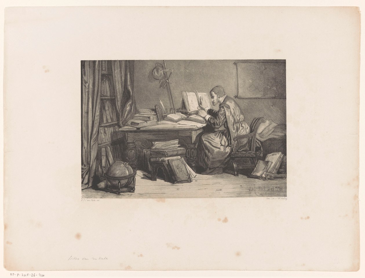 Forsker i et studieværelse af Herman Frederik Carel ten Kate