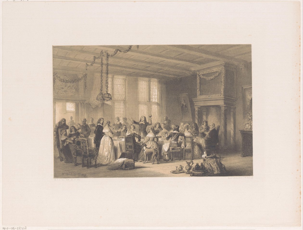 Toast ved en bryllupsmiddag i det syttende århundrede af Herman Frederik Carel ten Kate