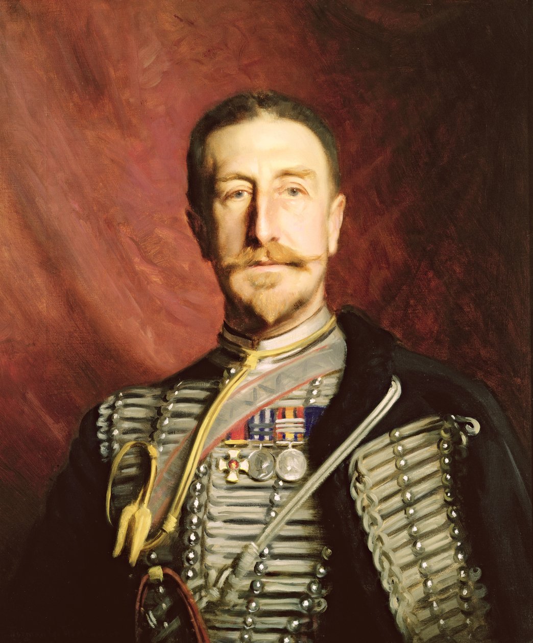 Oberst Frederick Richard Thomas Trench-Gascoigne DSO af Herman Gustave Herkomer