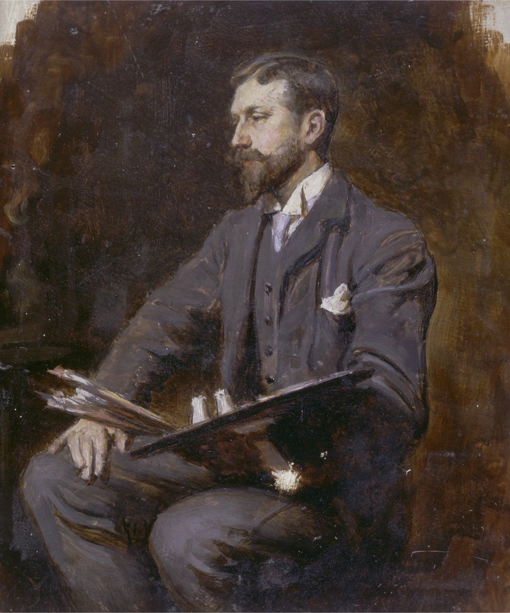 Muligt selvportræt, ca. 1890-1900 af Herman Gustave Herkomer